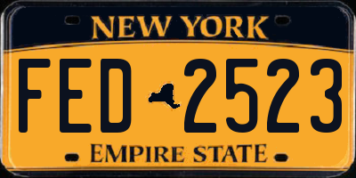 NY license plate FED2523