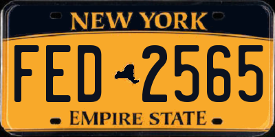 NY license plate FED2565