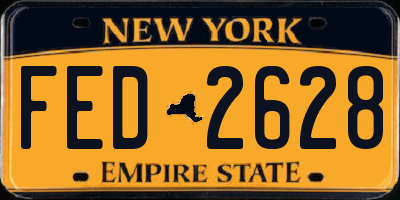 NY license plate FED2628