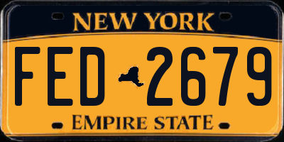 NY license plate FED2679