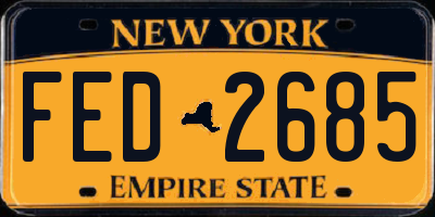 NY license plate FED2685