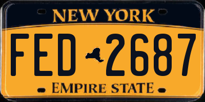 NY license plate FED2687