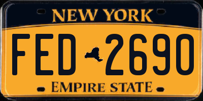 NY license plate FED2690