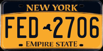 NY license plate FED2706