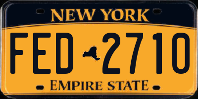NY license plate FED2710
