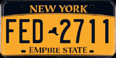 NY license plate FED2711