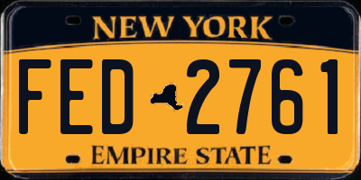NY license plate FED2761