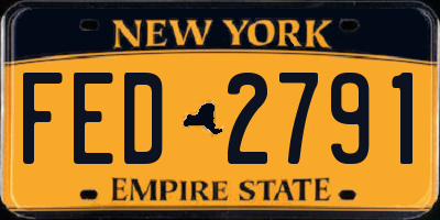 NY license plate FED2791