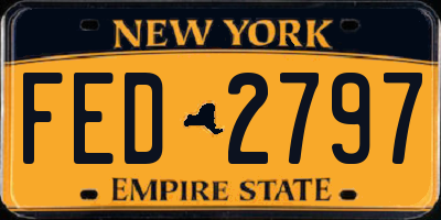 NY license plate FED2797