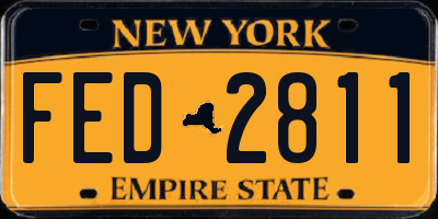 NY license plate FED2811