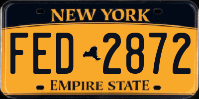 NY license plate FED2872