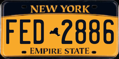 NY license plate FED2886