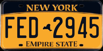 NY license plate FED2945