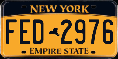 NY license plate FED2976