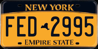 NY license plate FED2995