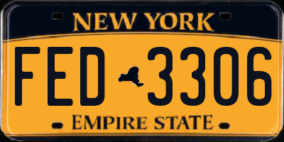 NY license plate FED3306