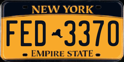 NY license plate FED3370