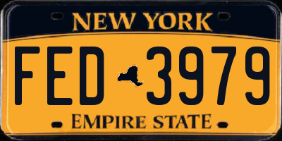 NY license plate FED3979