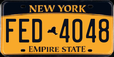 NY license plate FED4048