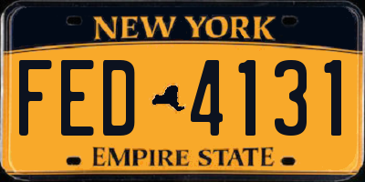 NY license plate FED4131