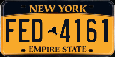 NY license plate FED4161