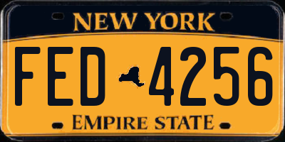 NY license plate FED4256
