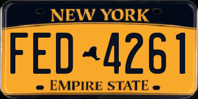 NY license plate FED4261