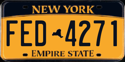 NY license plate FED4271