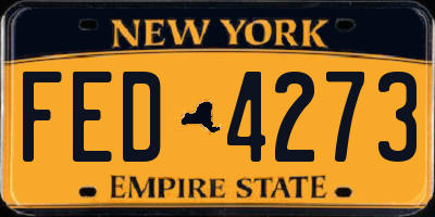 NY license plate FED4273