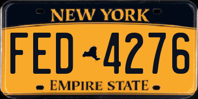 NY license plate FED4276