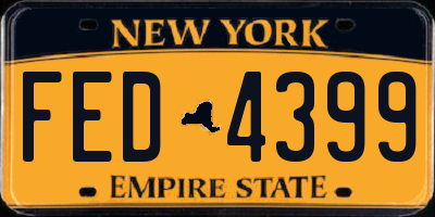 NY license plate FED4399
