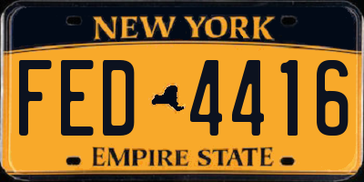 NY license plate FED4416