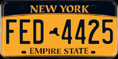 NY license plate FED4425