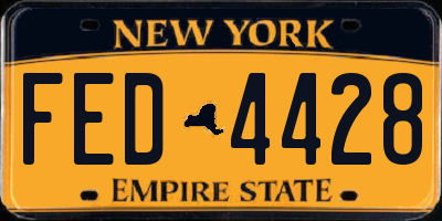 NY license plate FED4428