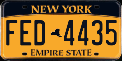 NY license plate FED4435