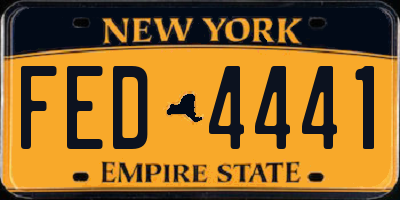 NY license plate FED4441
