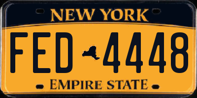 NY license plate FED4448