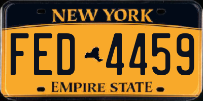 NY license plate FED4459