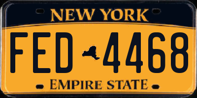 NY license plate FED4468