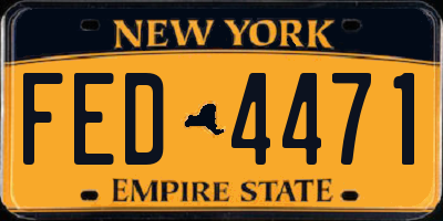 NY license plate FED4471