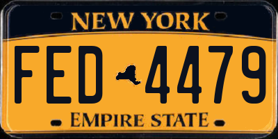NY license plate FED4479