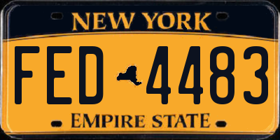 NY license plate FED4483