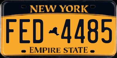NY license plate FED4485