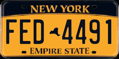 NY license plate FED4491