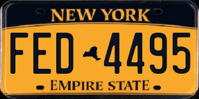 NY license plate FED4495