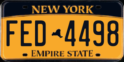 NY license plate FED4498
