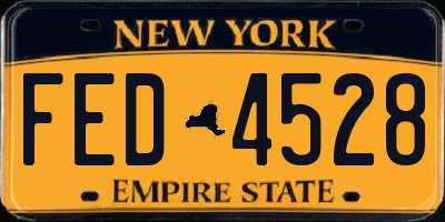 NY license plate FED4528