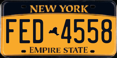 NY license plate FED4558