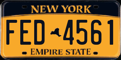 NY license plate FED4561