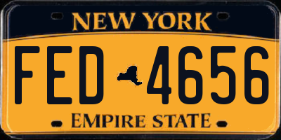 NY license plate FED4656